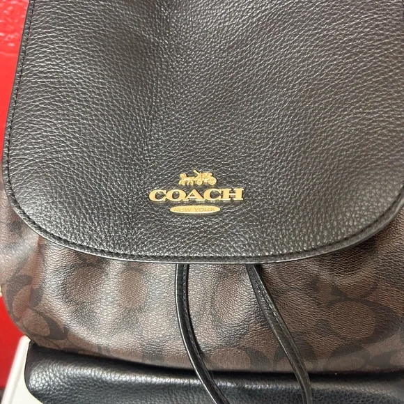 Coach Dual-Tone Black and Brown Diaper Backpack - Picture 3 of 13